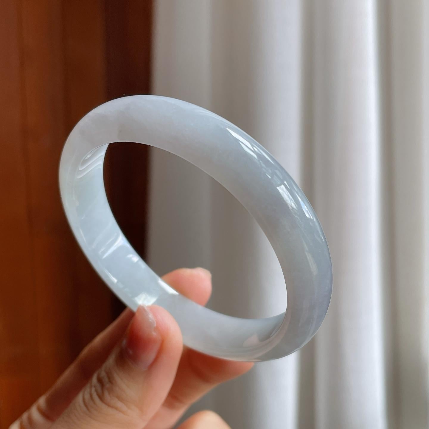 糯冰翡翠平安镯（58.5mm）（yc216047）