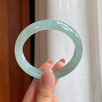 糯冰晴底翡翠平安镯（55.2mm)（yc374789）