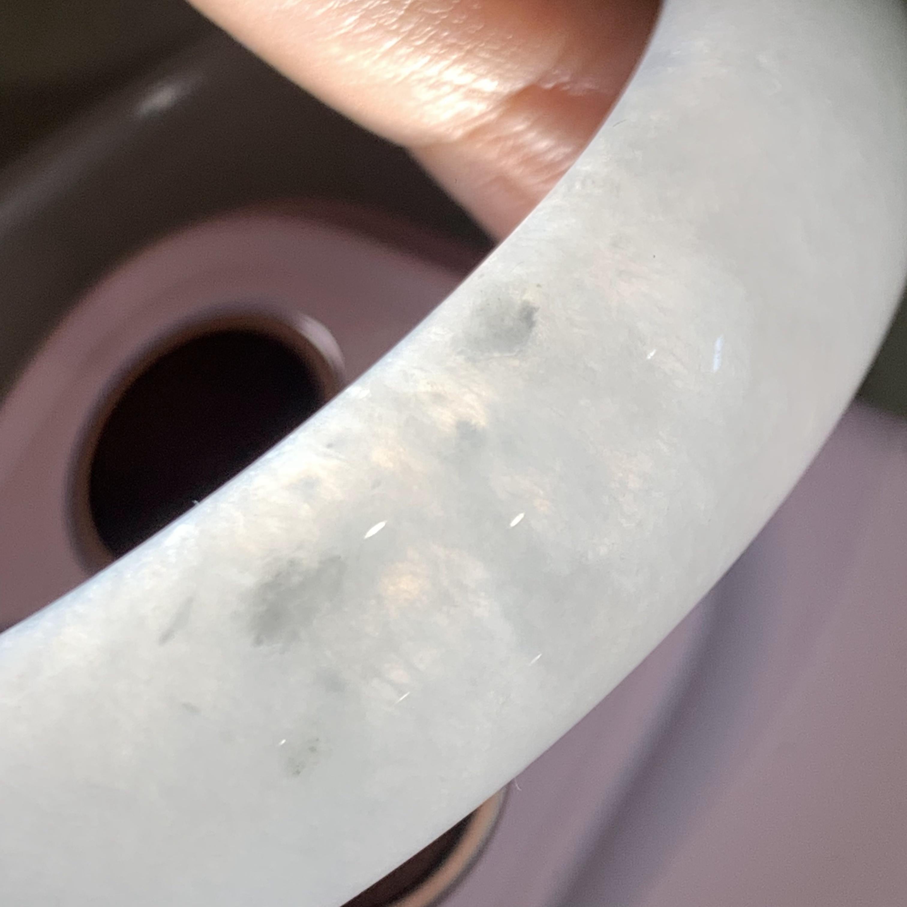 细糯种飘绿宽版轮胎手镯（60.2mm）（yc202359）