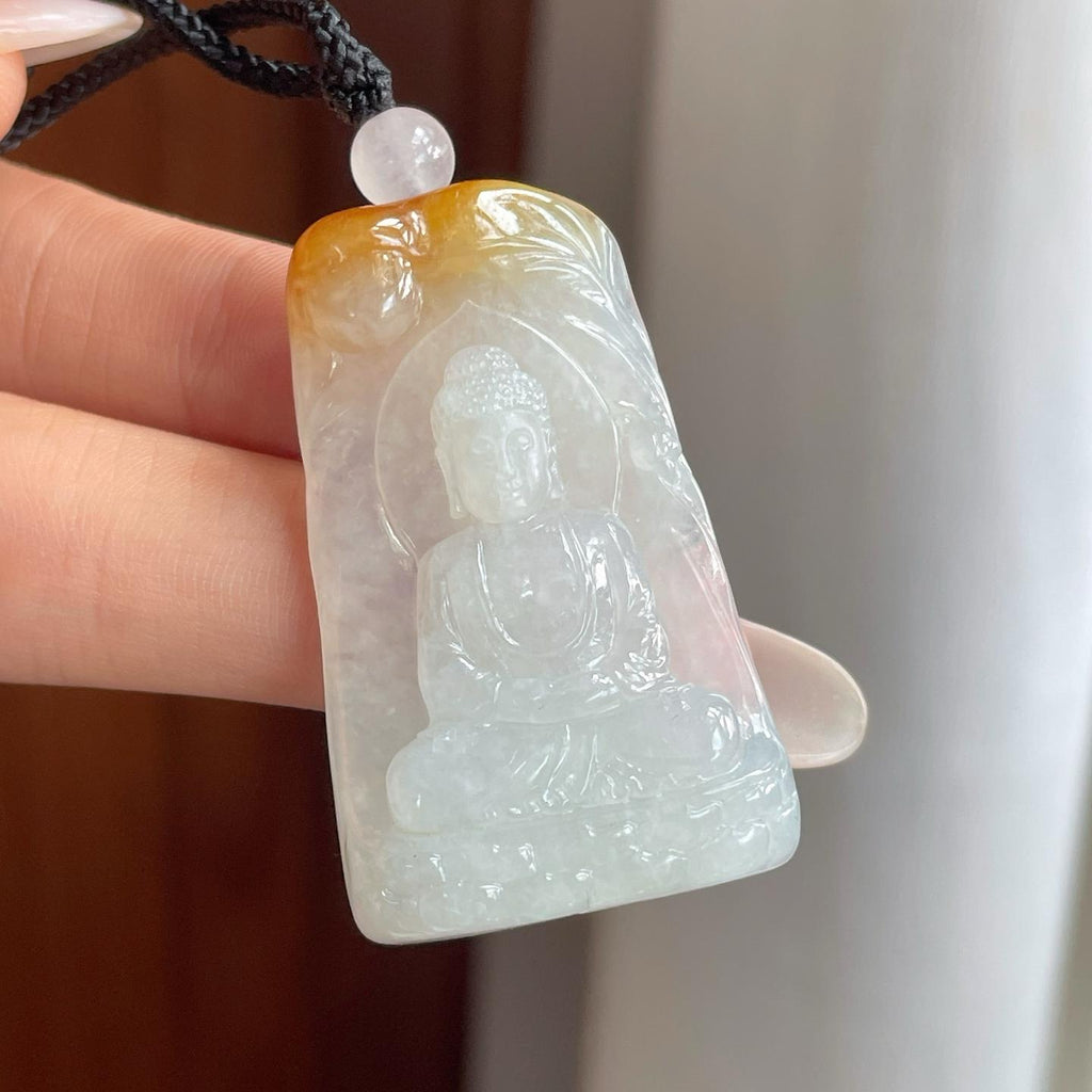 糯冰黄翡翡翠大日如来（yc266468）