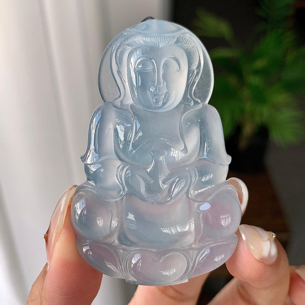 冰种无色观音挂件（yc246704）