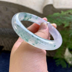 糯冰种飘花平安镯（58mm）（yc249462）