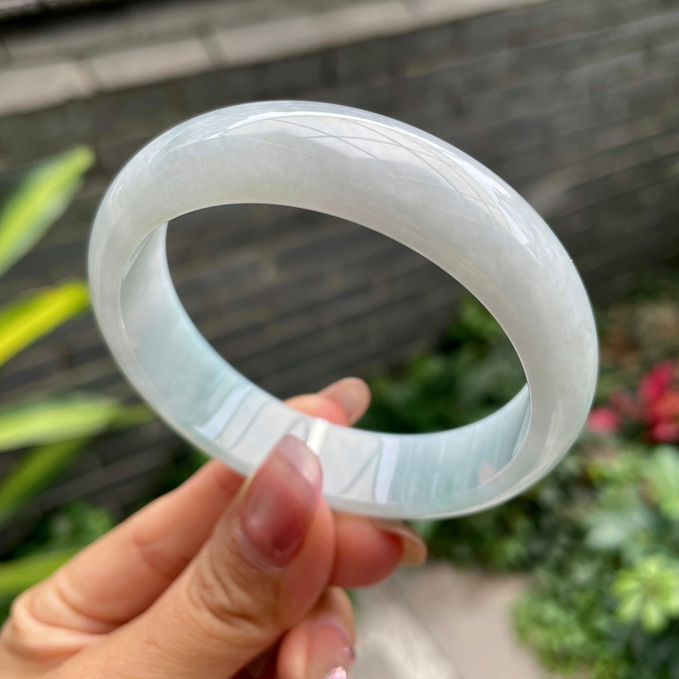 细糯种带底色宽版轮胎镯（57.7mm）（yc297951）