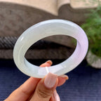 糯冰种淡春彩平安镯（54.6mm）（yc229258）