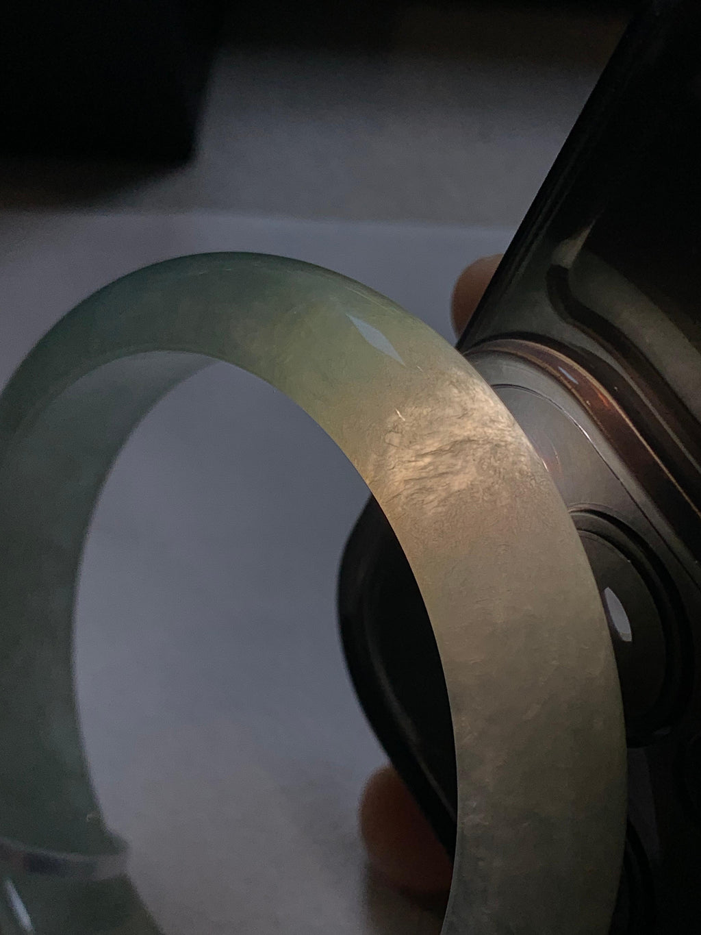 细糯种淡晴底平安镯（56mm）（yc293328）