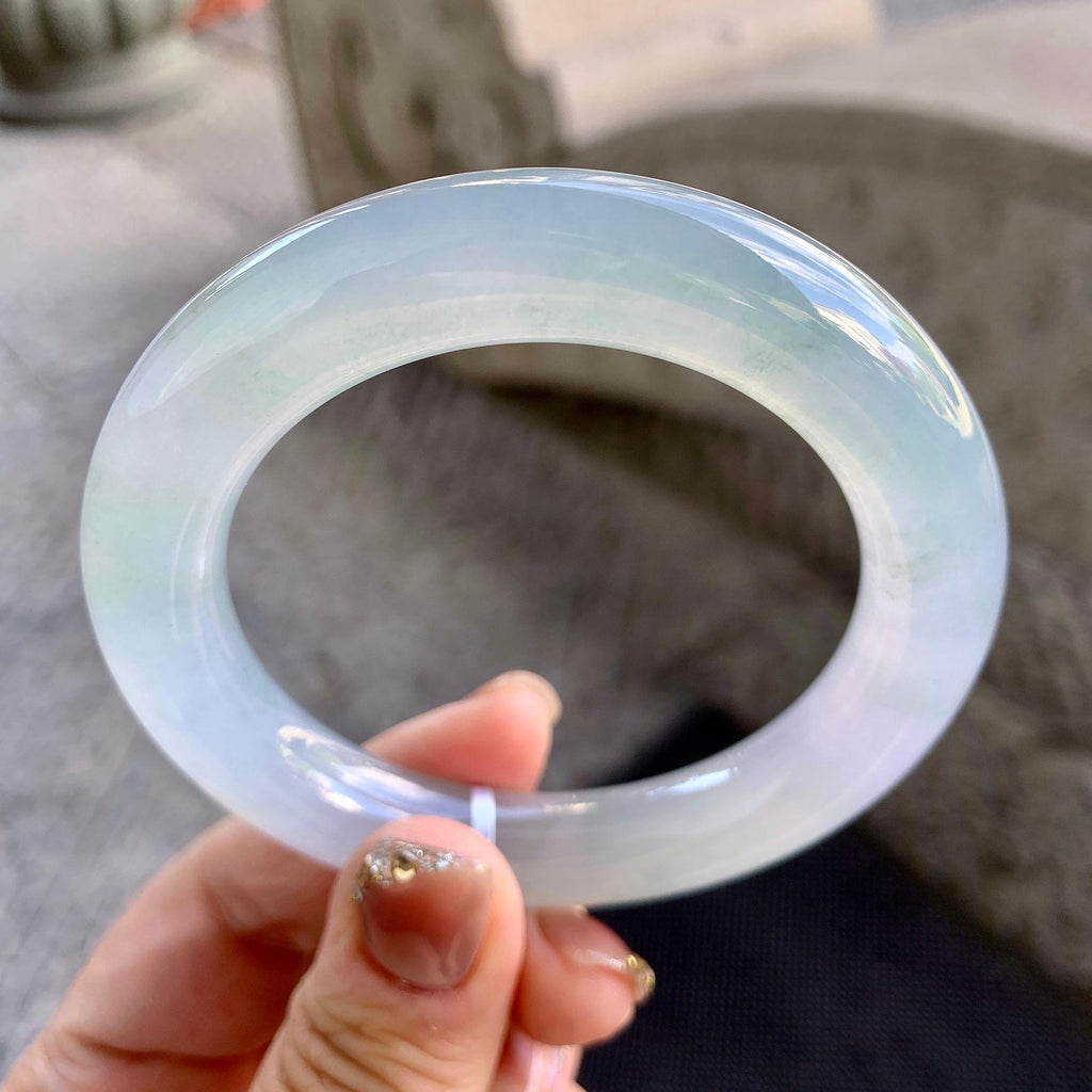 糯冰种晴底圆条手镯（54mm）（yc273588）