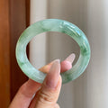 冰种飘花翡翠平安镯（50.5mm）（yc278077）