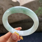 细糯种飘花正圈平安镯56.2圈      天然缅甸A货翡翠（yc381969）