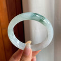 糯冰种飘花翡翠平安镯（56.5mm）（yc216825）