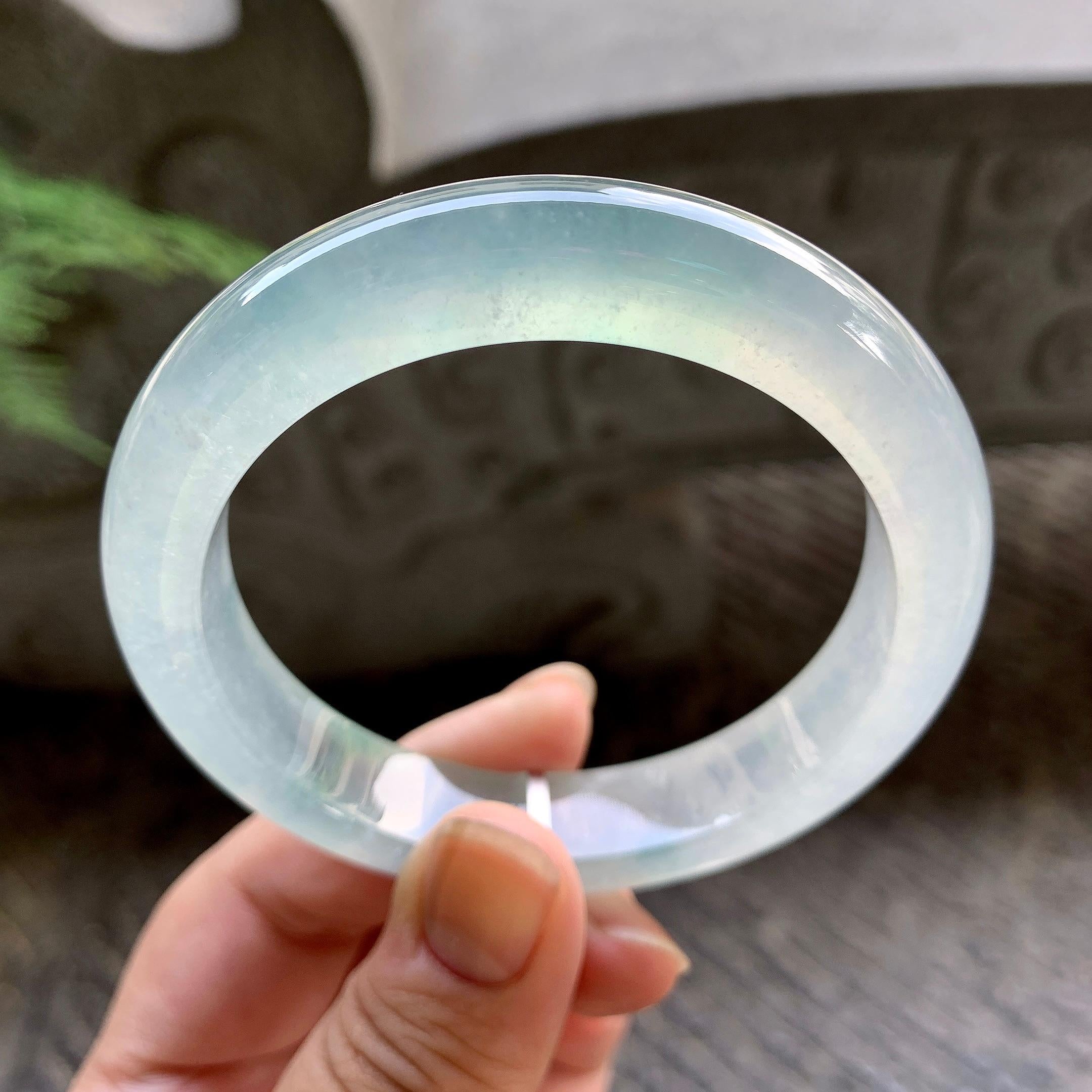 冰种淡晴底平安镯（57.3mm）（yc195426）