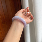 糯冰紫罗兰翡翠平安镯（56mm）（yc249162）