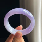 糯冰宽版紫罗兰翡翠平安镯（56.2mm)（yc374805）