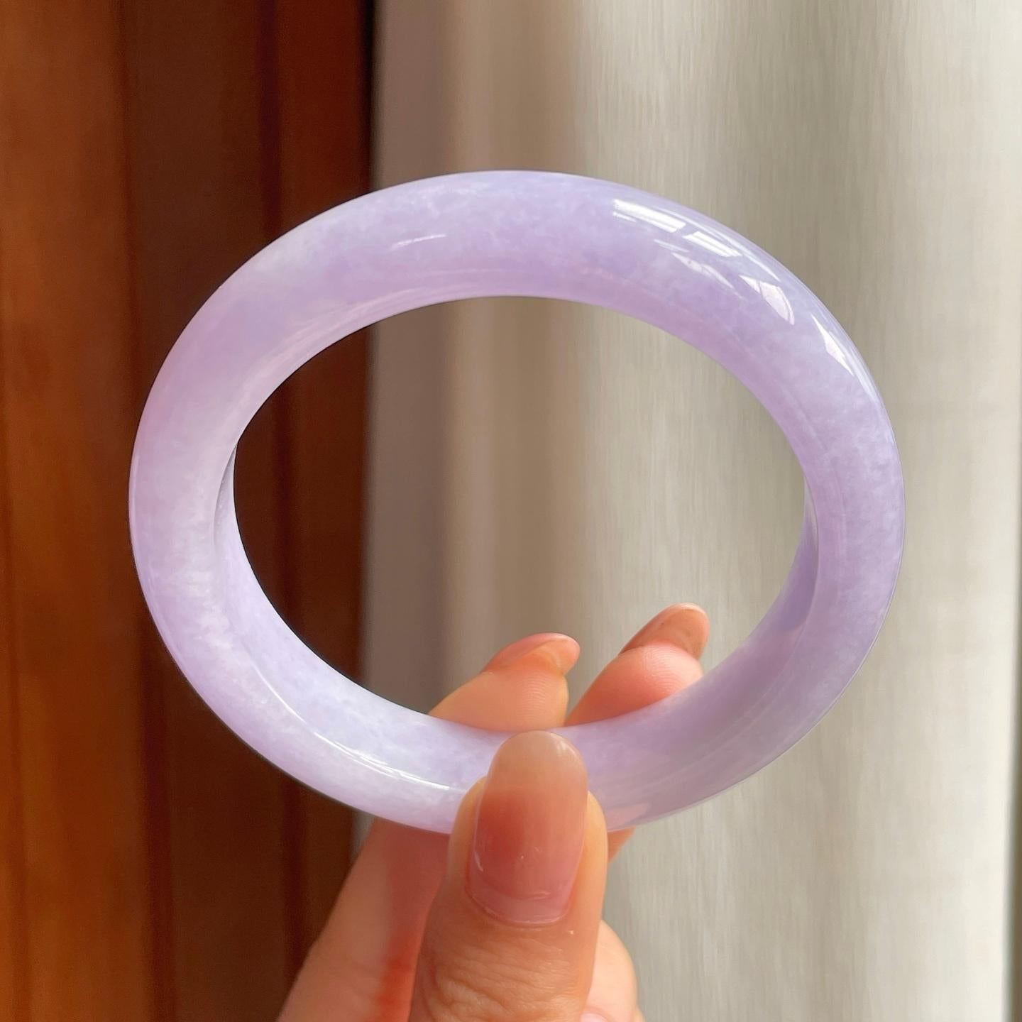 糯冰紫罗兰翡翠平安镯（57mm)（yc352497）