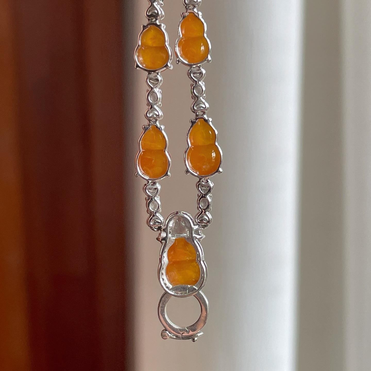 18k金钻镶冰镶黄翡翡翠万能扣（yc257273）