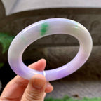 糯种紫罗兰飘花圆条手镯（58.7mm）（yc259069）