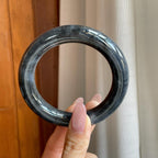 糯冰乌鸡翡翠圆条手镯（57.2mm）（yc291765）
