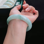 糯冰飘花翡翠手镯（61.2mm）（yc016141）