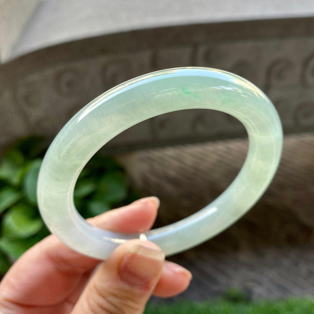 糯冰种晴底圆条手镯（58mm）（yc304781）