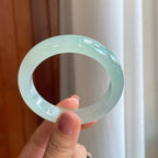 糯冰晴底翡翠平安镯（53.7mm）（yc278052）