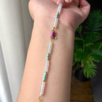 18K金镶糯冰种算盘珠手链（yc207251）