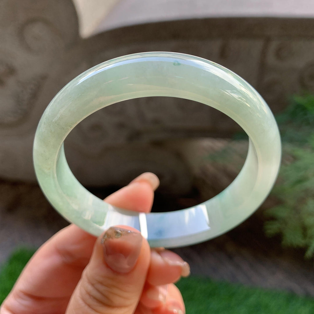 细糯种飘花平安镯（56mm）（yc293326）
