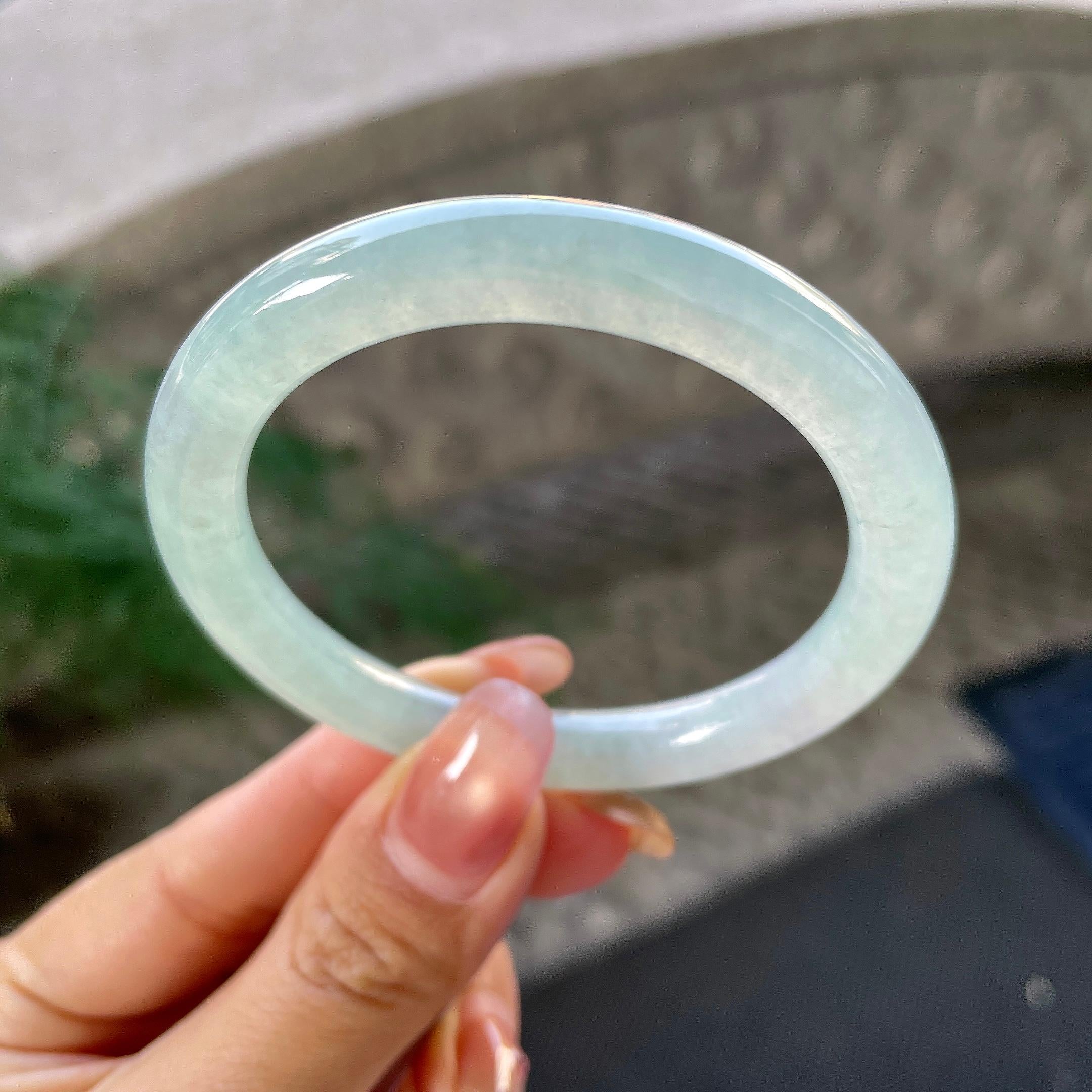 细糯种晴底圆条手镯（51.8mm）（yc305677）
