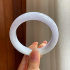 糯冰淡春底翡翠平安镯（53.7mm)（yc345417）