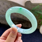 细糯种晴底飘绿平安镯（59mm）（yc264518）