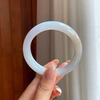 糯冰洒金特色翡翠平安镯（53.6mm)（yc389530）
