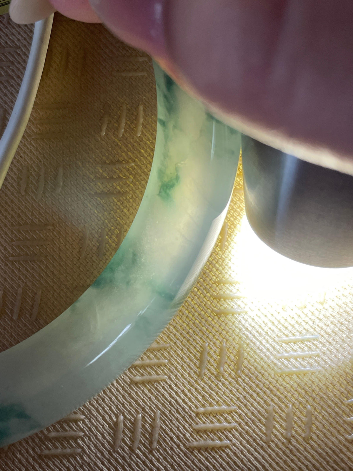 冰种飘花正圈平安镯 55圈（yc716410）