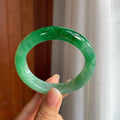 糯冰带辣色翡翠平安镯（54.6mm）（yc400220）