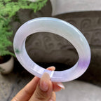 细糯种紫罗兰飘花平安镯（60mm）（yc203715）