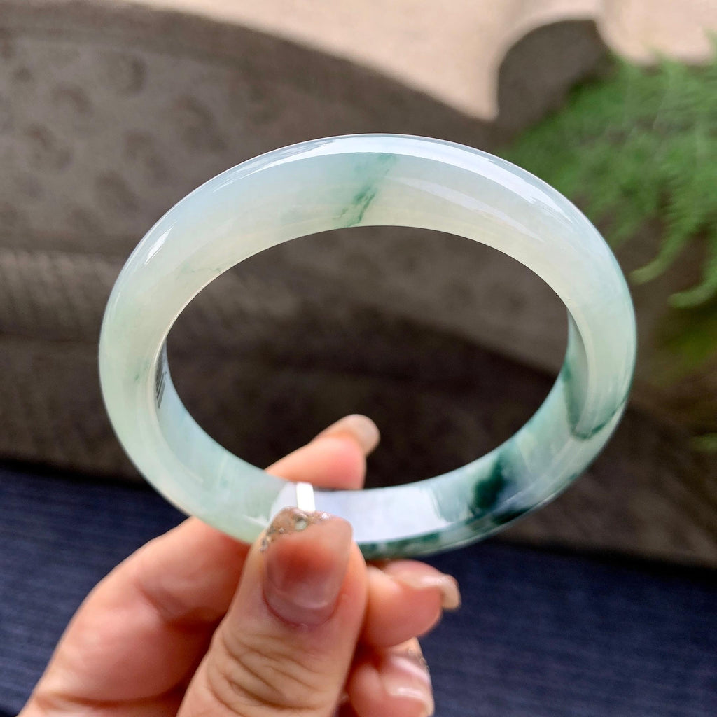 细糯种飘花平安镯（54.8mm）（yc297949）