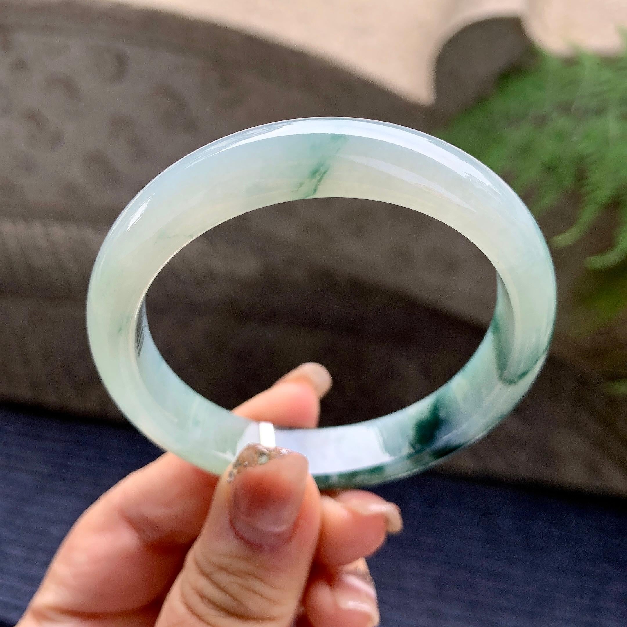 细糯种飘花平安镯（54.8mm）（yc297949）