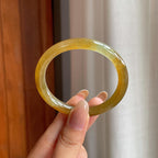冰种黄翡翡翠贵妃镯（53mm)（yc417034）