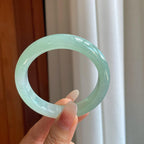 冰种晴底翡翠平安镯（yc281671）