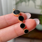 18k金镶细糯种墨翠圆牌项链    天然缅甸A货翡翠（yc332465）