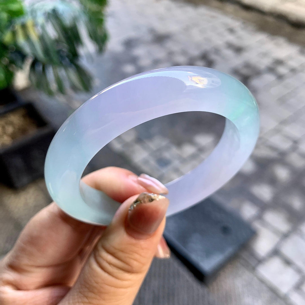 冰种春彩平安镯（54mm）（yc292634）