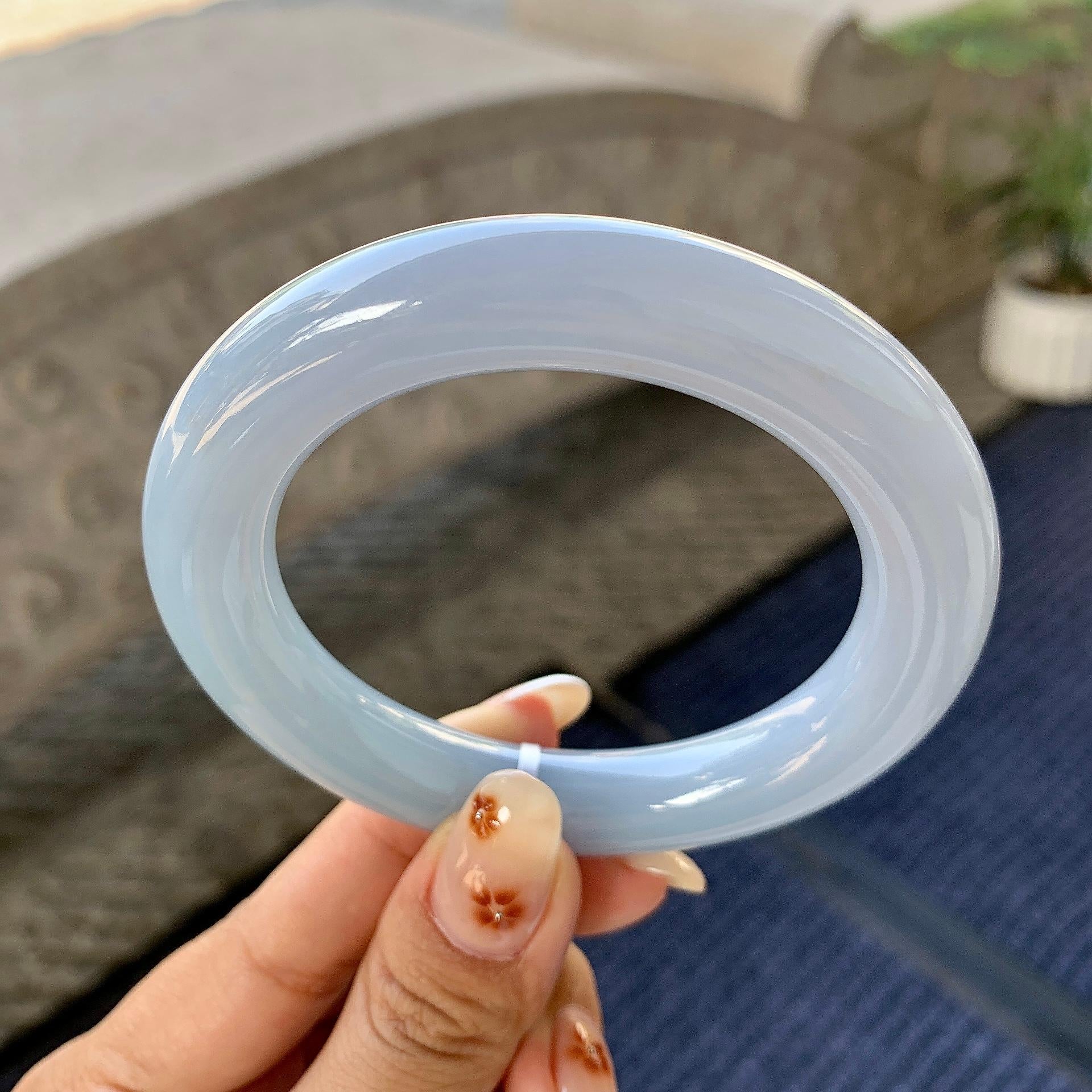 细糯种紫罗兰圆条手镯（54.4mm）（yc249407）