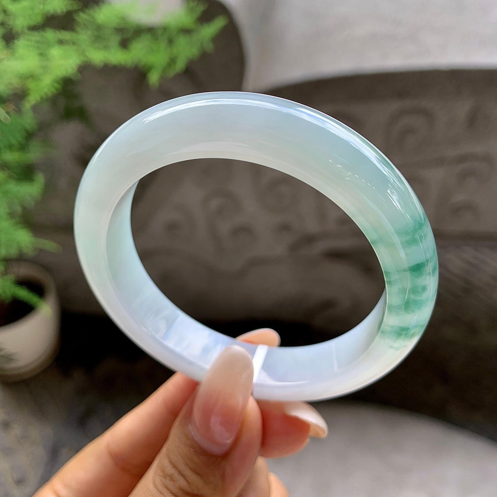 细糯种飘花平安镯（54.2mm）（yc203693）