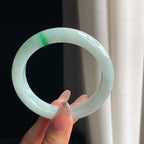 糯冰飘一抹翠色翡翠平安镯（59mm）（yc354254）