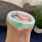 细糯种飘绿平安镯（52.4mm）（yc200982）