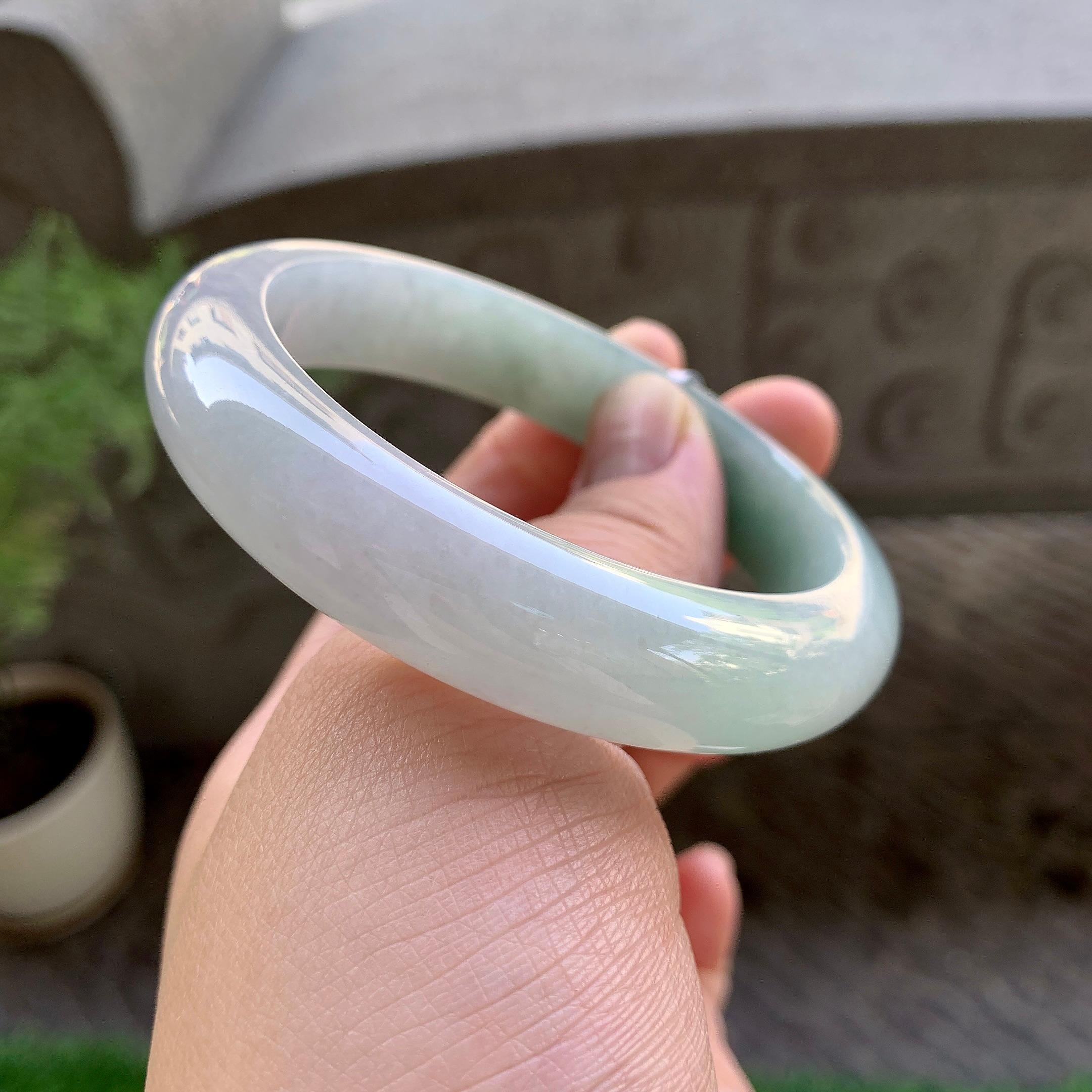 糯种半山水平安镯（57.3mm）（yc240759）