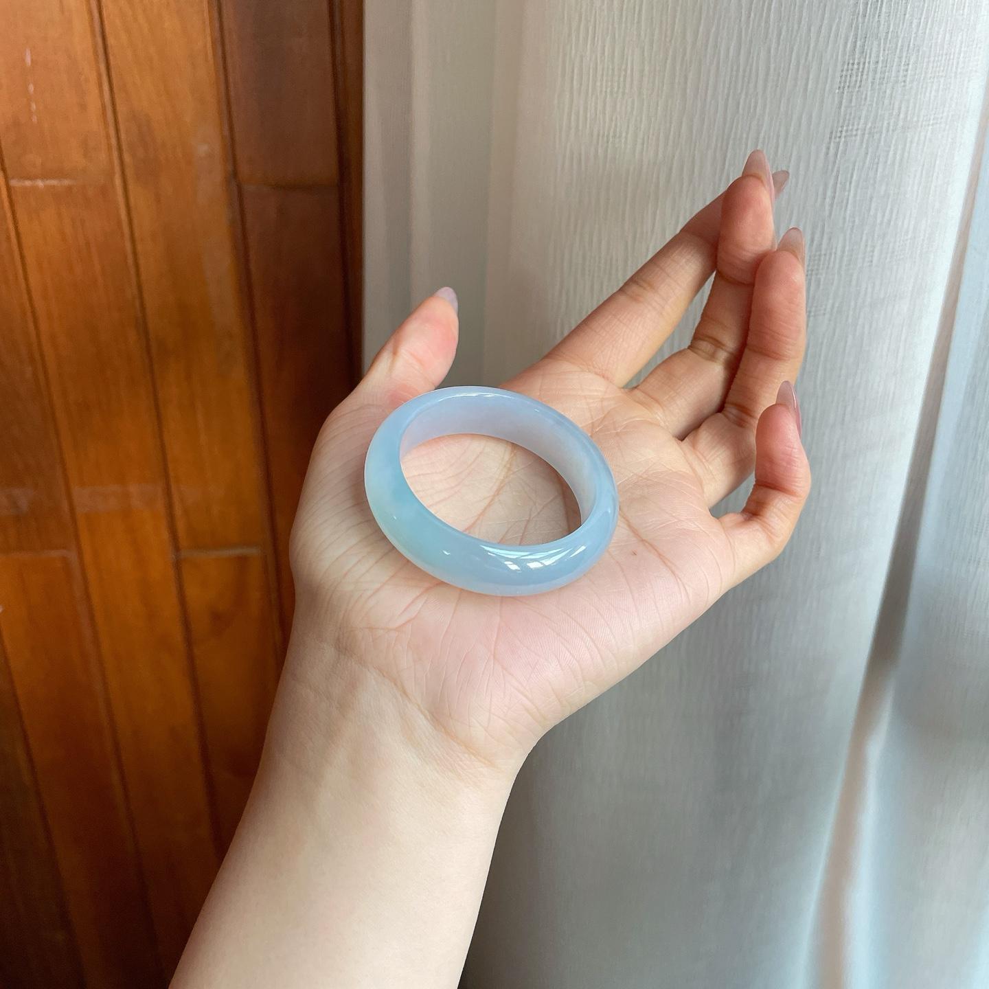 糯冰淡椿底翡翠儿童镯（42.2mm）（yc286715）