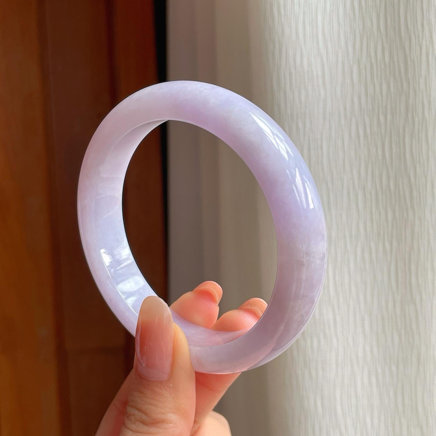 糯冰紫罗兰翡翠平安镯（58mm)（yc352498）