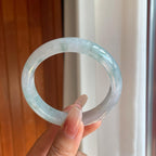 糯冰淡晴底飘花翡翠平安镯（56mm）（yc269667）