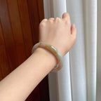 糯冰红翡特色翡翠贵妃镯（55.5mm）（yc354248）