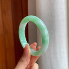 糯冰晴底翡翠平安镯（55.7mm)（yc360255）