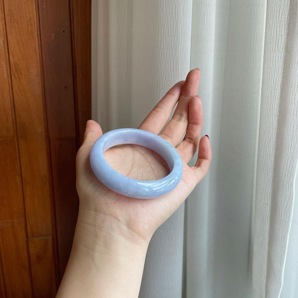 糯冰紫罗兰翡翠平安镯（55mm）（yc302148）