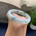 细糯种飘花平安镯（56.3mm）（yc200971）